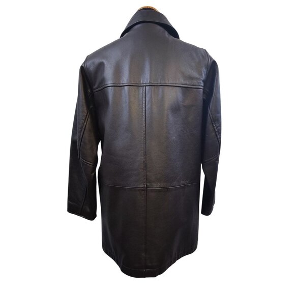 Vintage Eddie Bauer Women's Black Leather Jacket Size SP - Picture 3 of 8